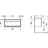 Тумба с раковиной LAUFEN PALACE 4.0125.1.075.463.1+1270.2 белый